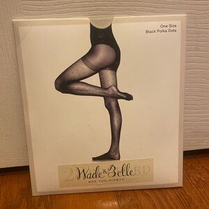 Sheer black polka dot tights